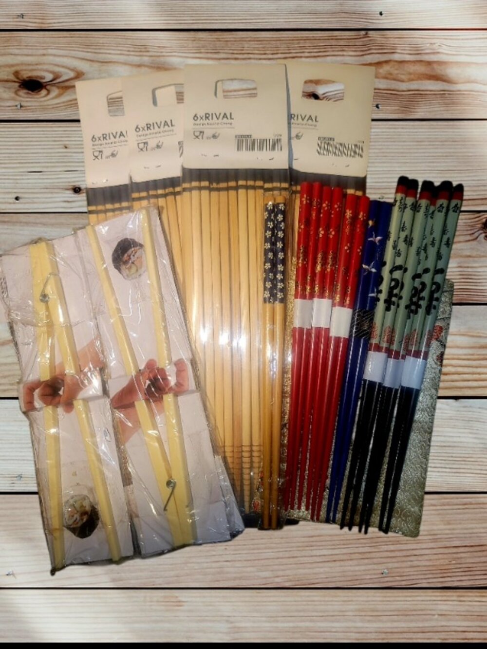 Mixed Lot of 46 Pairs - Reuseable Chopsticks - Plastic - Wood - Bamboo